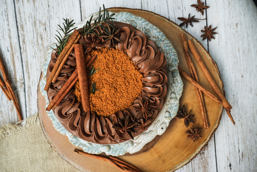 Chocolate Cream Pumpkin Spice Cake