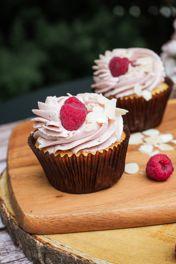 Raspberry Almond Cupcakes