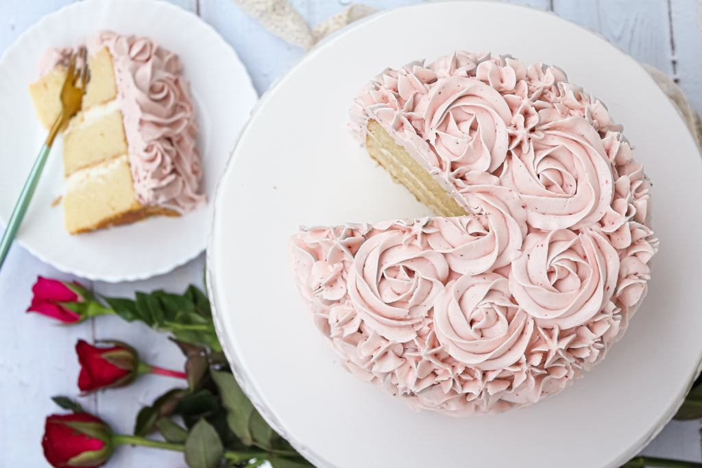 Rose & Strawberry Cake