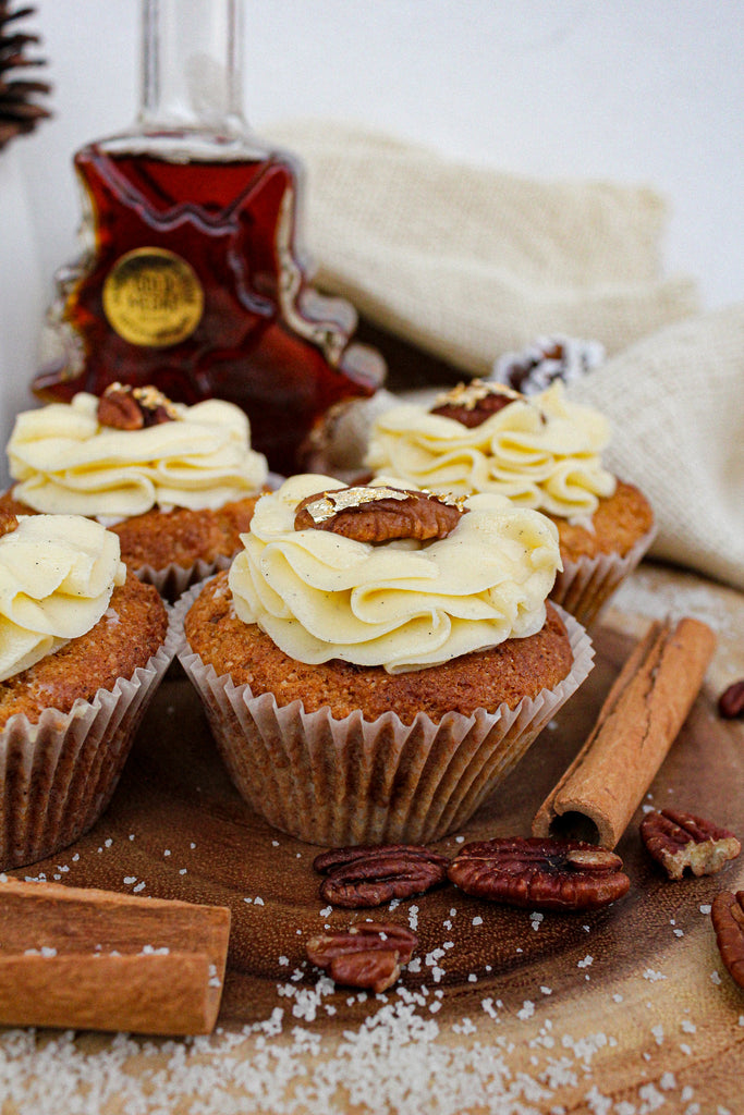 Maple Pecan Pie Cupcakes with Cream Cheese Frosting